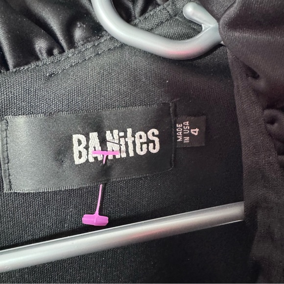 BA nites dress ruffle neckline cinching sexy bodycon tight fitting flattering - Picture 11 of 12